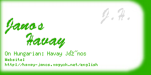 janos havay business card